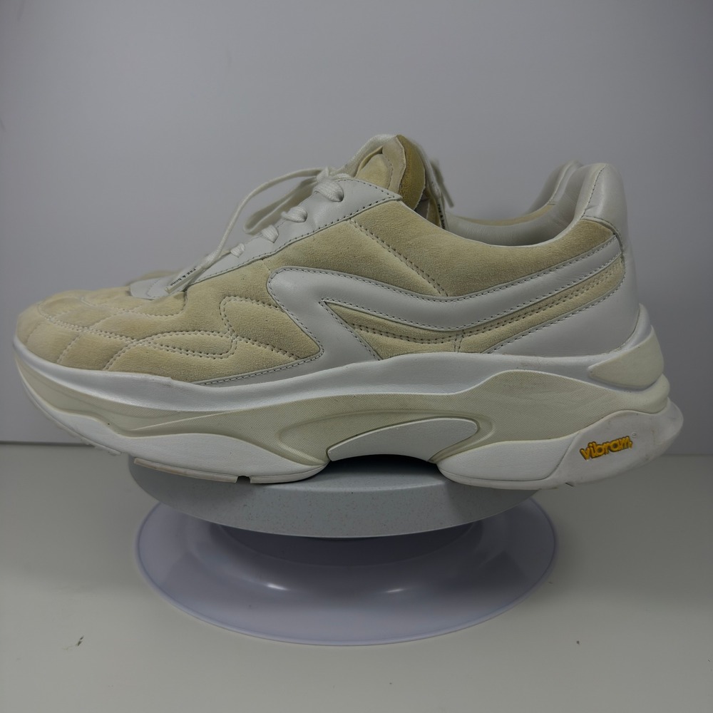 Rag & Bone Retro Runner Sneakers Cream Suede Leather Vibram Men's 10 - Picture 5 of 15